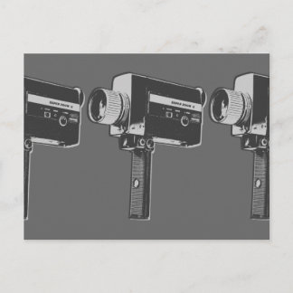 Pop Art Super 8 Movie Camera Postcard