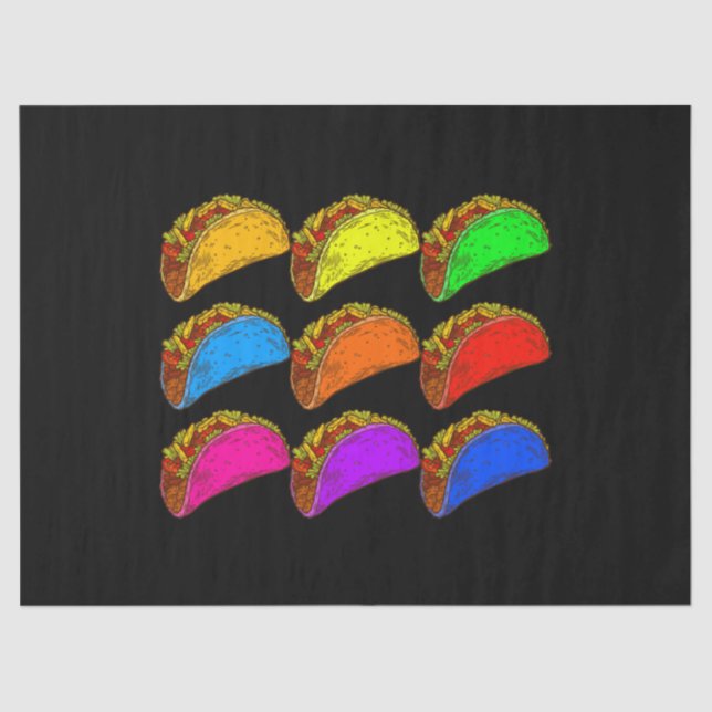 Pop Art Taco Tissue Paper (Front)