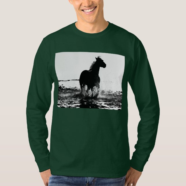 Pop Art Template Deep Forest Green Elegant Modern T-Shirt (Front)