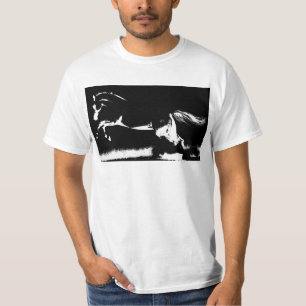 Pop Art Template Mens Curvet Horse Modern White T-Shirt