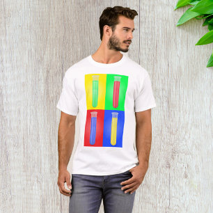 Pop Art Test Tubes Science Chemistry Laboratory T-Shirt