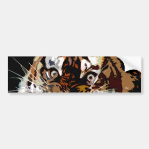 Pop Art Tiger Bumper Sticker