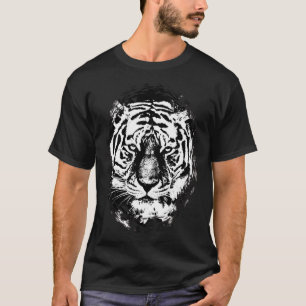 Pop Art Tiger Head Elegant Modern Template T-Shirt