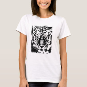 Pop Art Tiger Head Trendy Elegant Modern Template T-Shirt