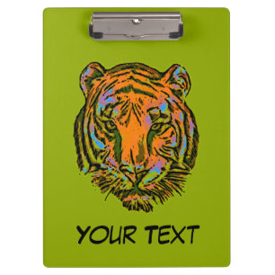 Pop Art TIGER HEAD + your backgr. & ideas Clipboard