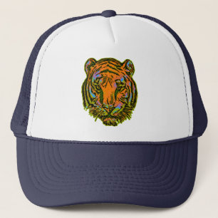 Pop Art TIGER HEAD + your backgr. & ideas Trucker Hat