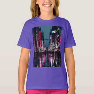 Pop Art Tokyo – Neon Cityscape with Bold Urban Vib T-Shirt