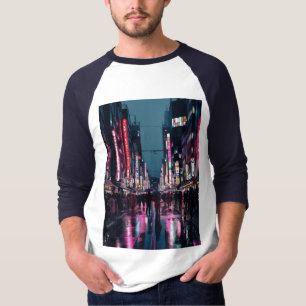 Pop Art Tokyo – Neon Cityscape with Bold Urban Vib T-Shirt