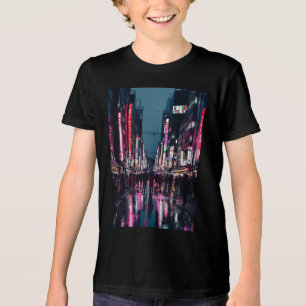 Pop Art Tokyo – Neon Cityscape with Bold Urban Vib Tri-Blend Shirt