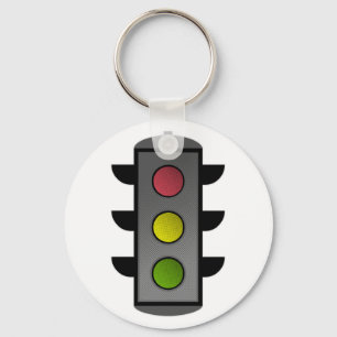 Pop Art Traffic Light Key Ring