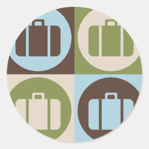 Pop Art Travel Classic Round Sticker