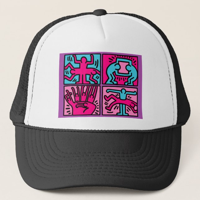 pop art trucker hat (Front)