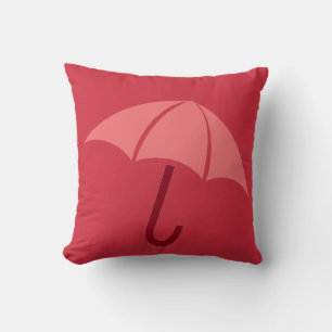 Pop Art Umbrella Red Cushion