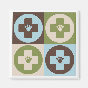 Pop Art Veterinary Medicine Magnet