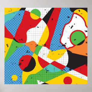 Pop Art, Vibrant Minimalism. Poster