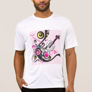 Pop Art Violin Abstract Musical Punk Rock T-Shirt