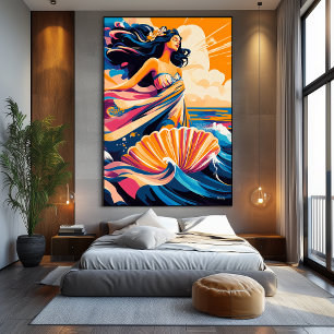 Pop Art Vision of The Birth of Venus Canvas Print
