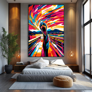 Pop Art Vision of The Scream Canvas Print