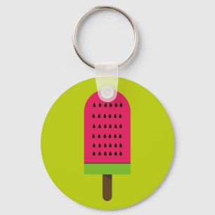 Pop Art watermelon cute fruit popsicle Key Ring