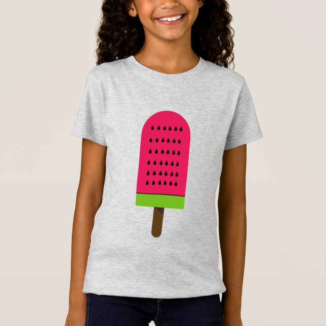 Pop Art watermelon cute fruit popsicle T-Shirt (Front)