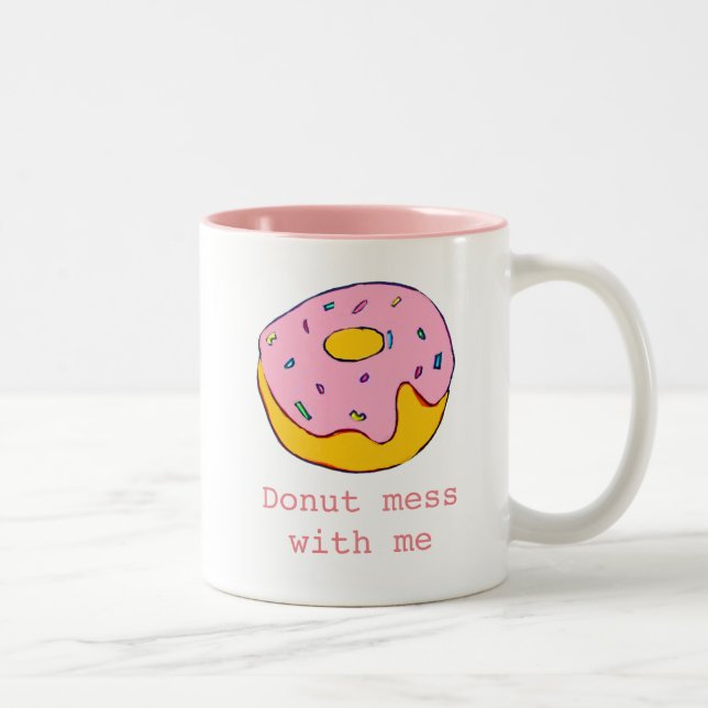Pop Art watermelon cute fruit popsicle Two-Tone Coffee Mug (Right)