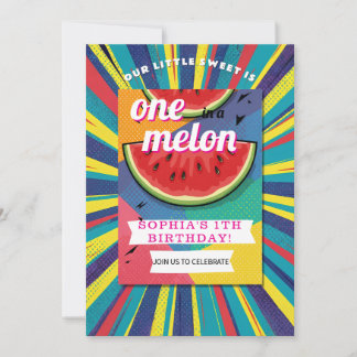 Pop Art Watermelon Party Invitation