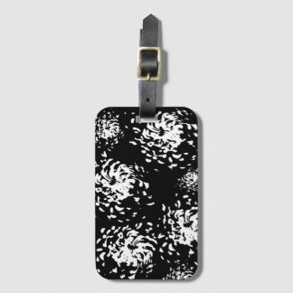 Pop Art White Flowers Luggage Tag