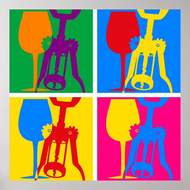 Pop Art Wine Poster (Front)