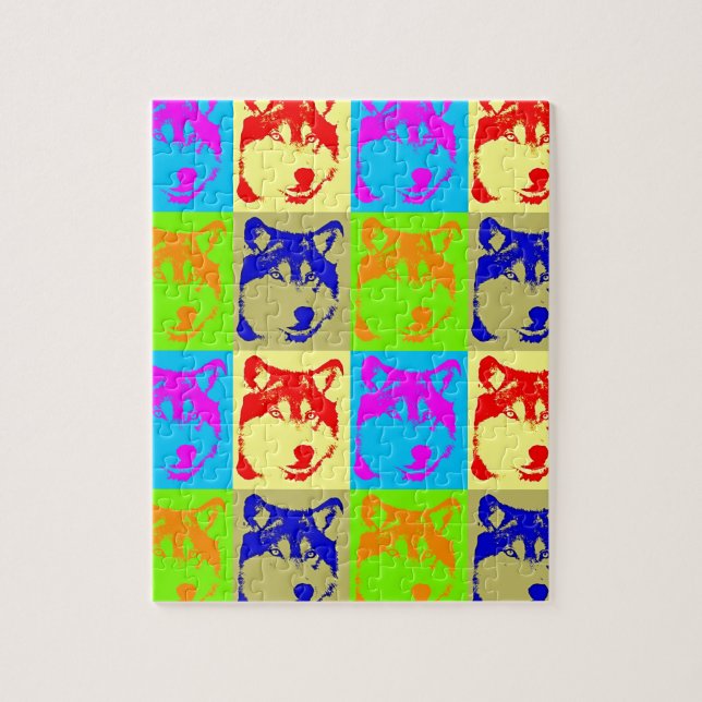 Pop Art Wolf Eyes Jigsaw Puzzle (Vertical)