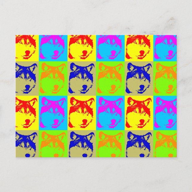 Pop Art Wolf Eyes Postcard (Front)