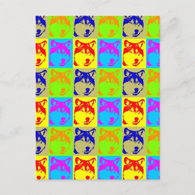 Pop Art Wolf Eyes Postcard (Front)