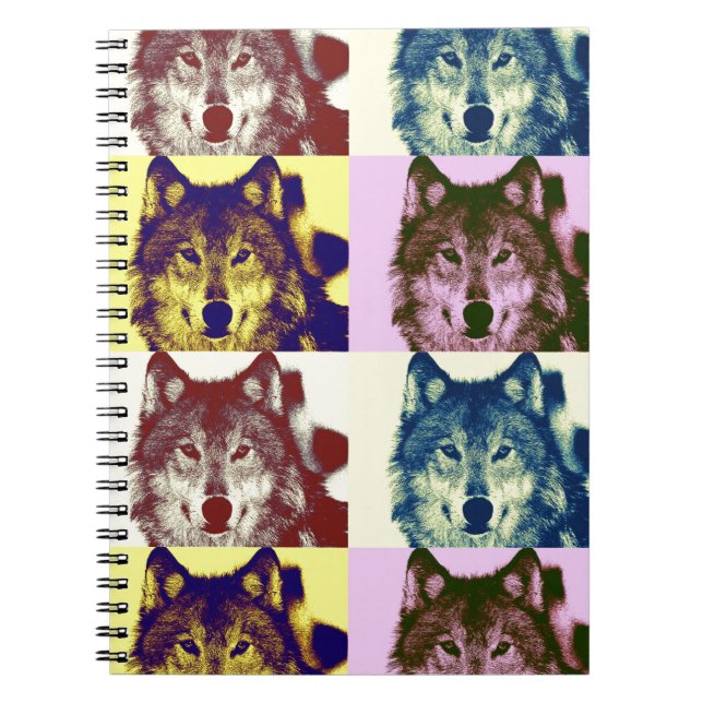 Pop Art Wolf Notebook (Front)