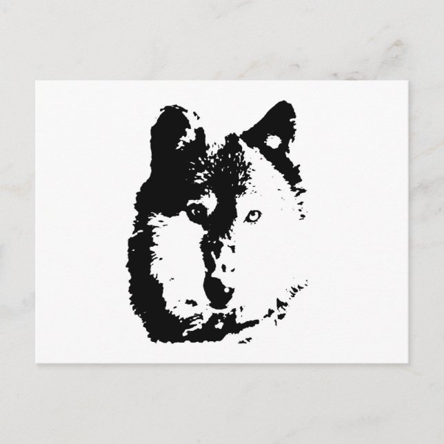 Pop Art Wolf Postcard (Front)