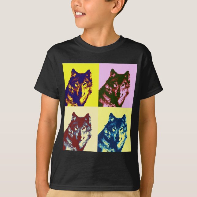 Pop Art Wolf T-Shirt (Front)
