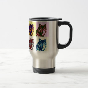 Pop Art Wolf Travel Mug