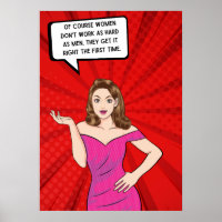 Pop Art Woman Funny Sassy Sarcastic Saying