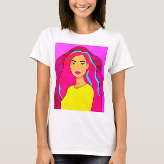 Pop Art Woman T-Shirt | Colourful Retro Graphic Te