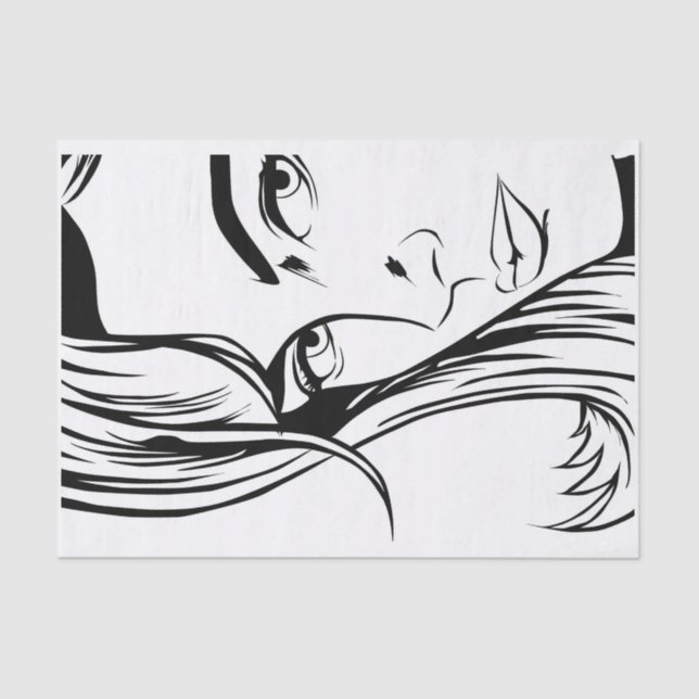 Pop Art Woman Tissue Paper (Front)