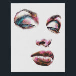 Pop Art Womans Face Gold Makeup beauty Abstract  Faux Canvas Print<br><div class="desc">Pop Art Womans Face Gold Makeup beauty Abstract Faux Canvas Print</div>