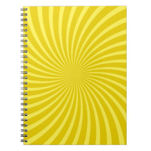 Pop art yellow background, retro comic rays illus notebook