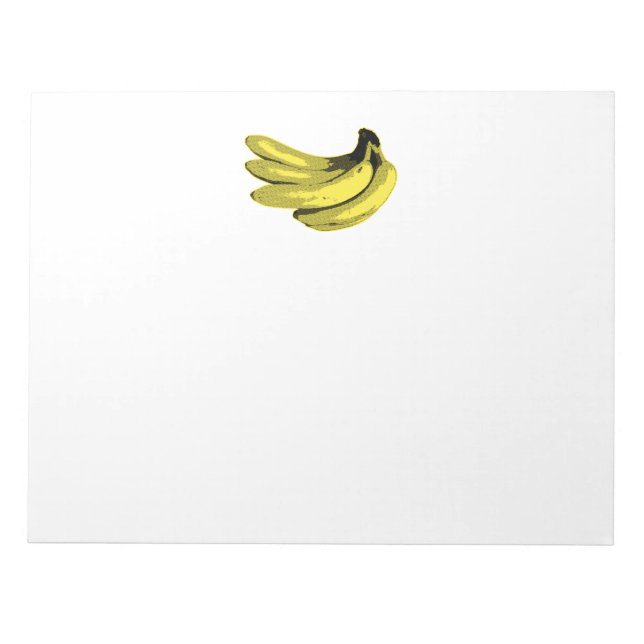 Pop Art Yellow Banana Graphic Notepad (Front)