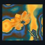 Pop Art Yellow Cosmos Flower Poster<br><div class="desc">Pop Art Beautiful Yellow Cosmos Flower</div>