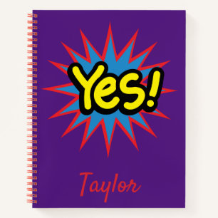 Pop art yes notebook