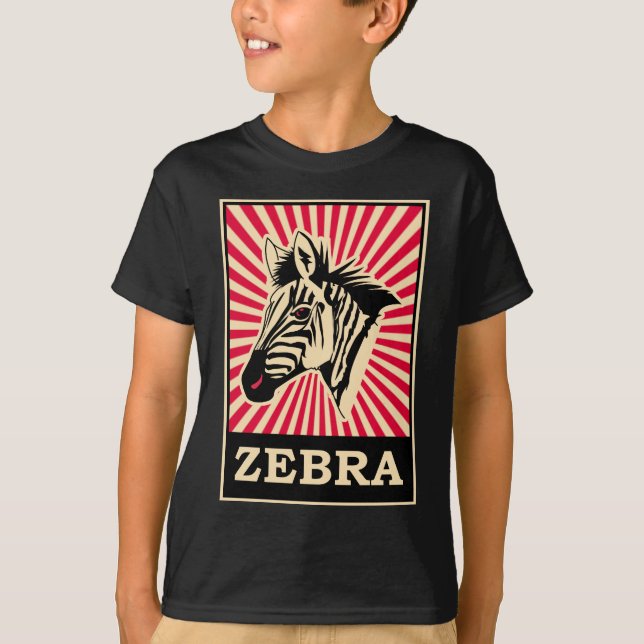 Pop Art Zebra T-Shirt (Front)
