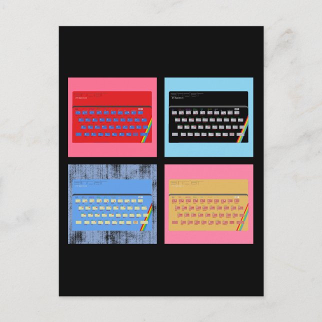 Pop Art ZX Spectrum Postcard (Front)