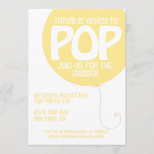 POP Baby Shower Invitation