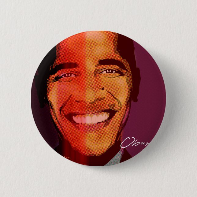 Pop_Barack_Obama 6 Cm Round Badge (Front)
