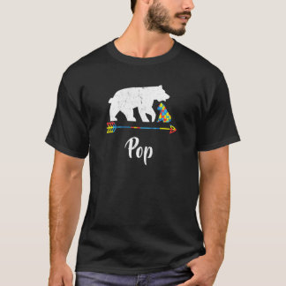 Pop Bear Autism Awareness Proud Autism T-Shirt