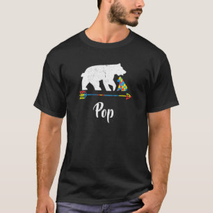 Pop Bear Autism Awareness Proud Autism T-Shirt