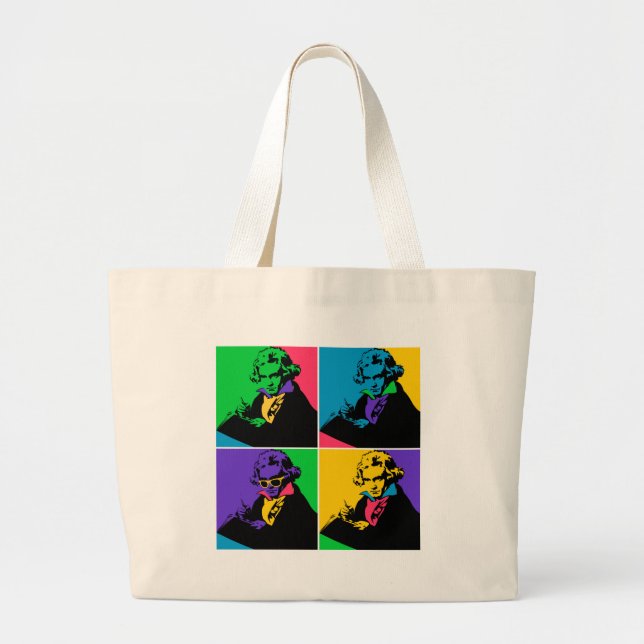 POP Beethoven Large Tote Bag (Front)
